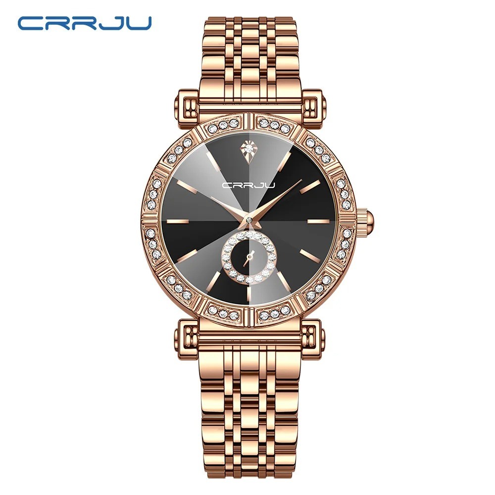 CRRJU Brand Luxury Fashion Original Ladies Watch Waterproof Ladies Watch