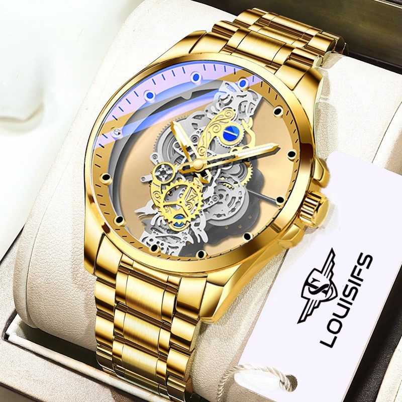 Double-Sided Transparent Quartz Watch for Men – Luxury Business